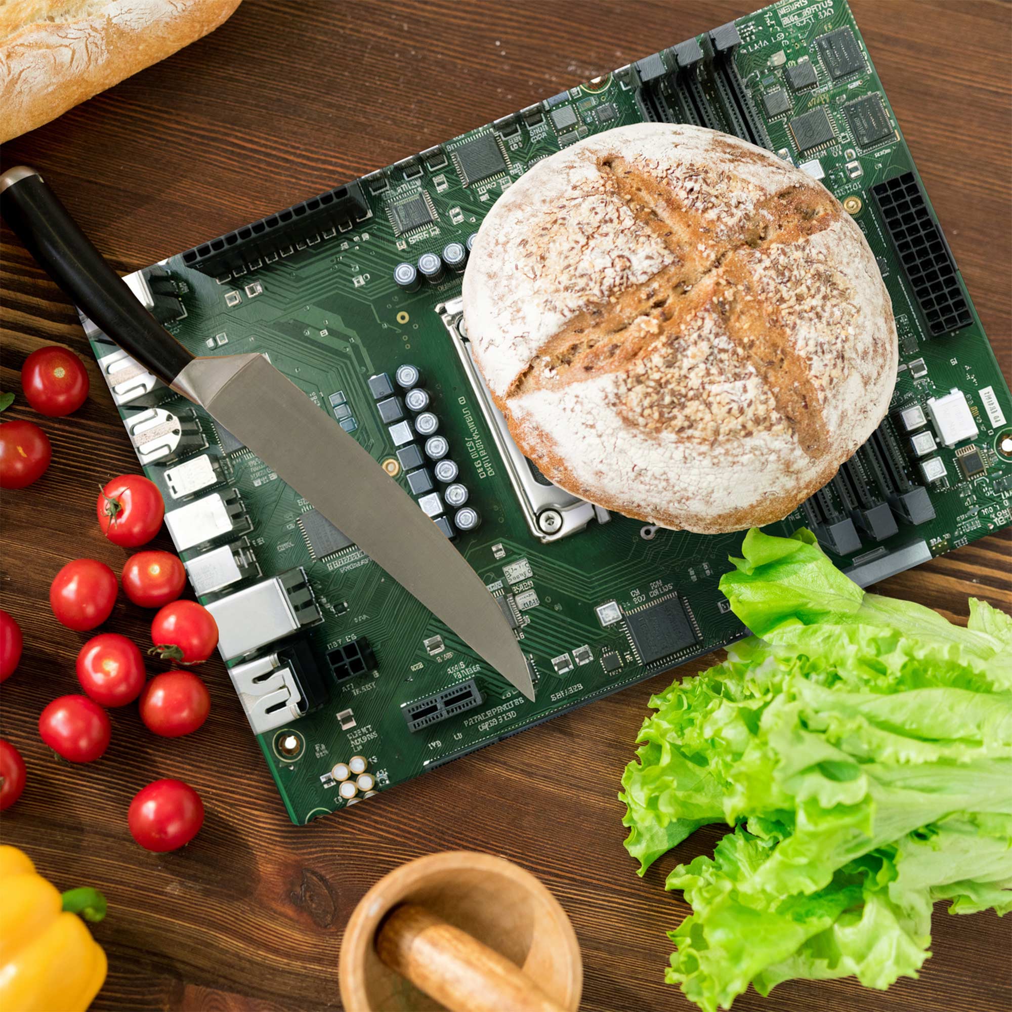 Glas Schneidebrett - Motherboard Glas Schneidebrett - Motherboard