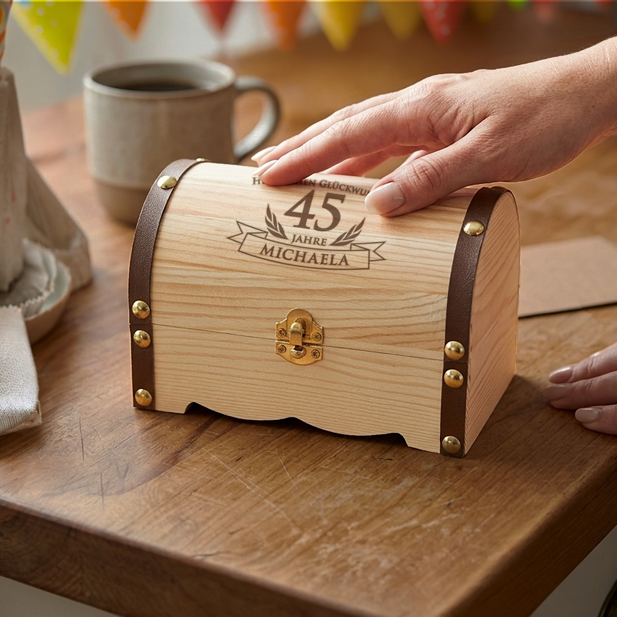 Geld Schatzkiste zum Geburtstag