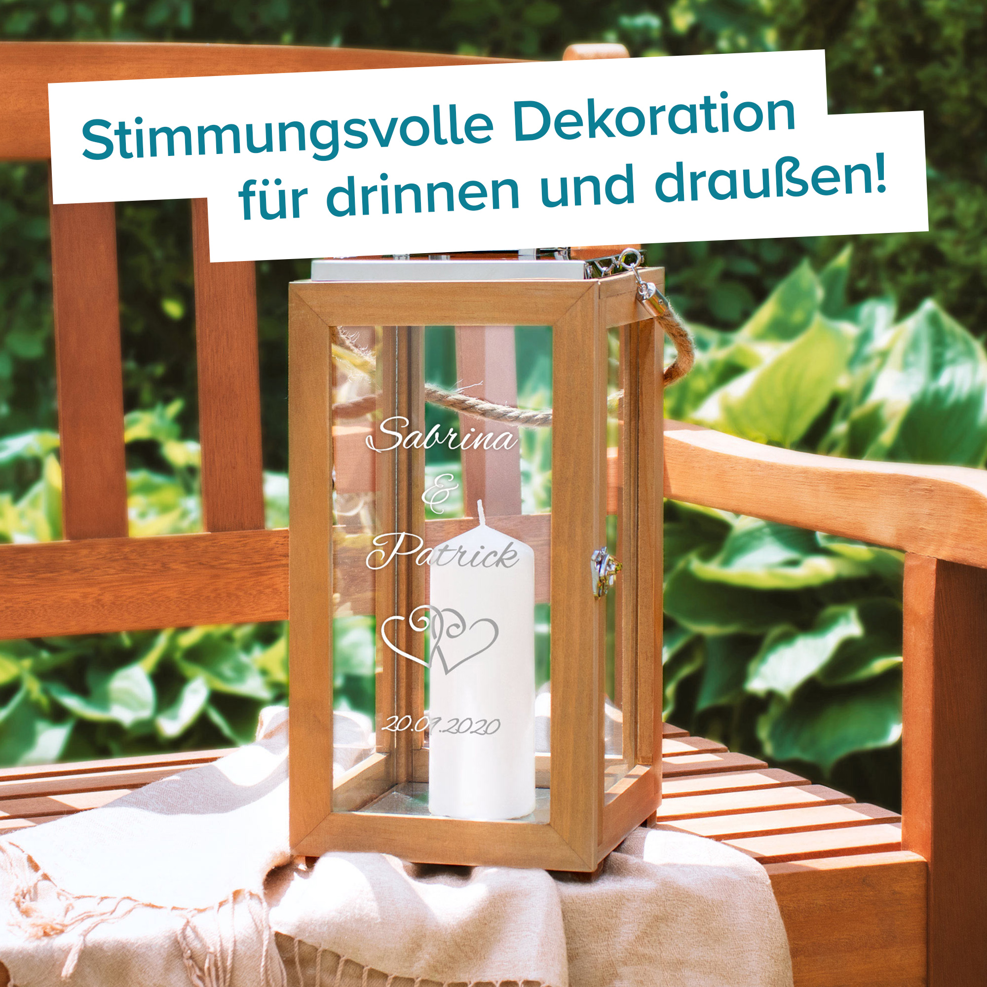 Holzlaterne zur Hochzeit 4177 - 5