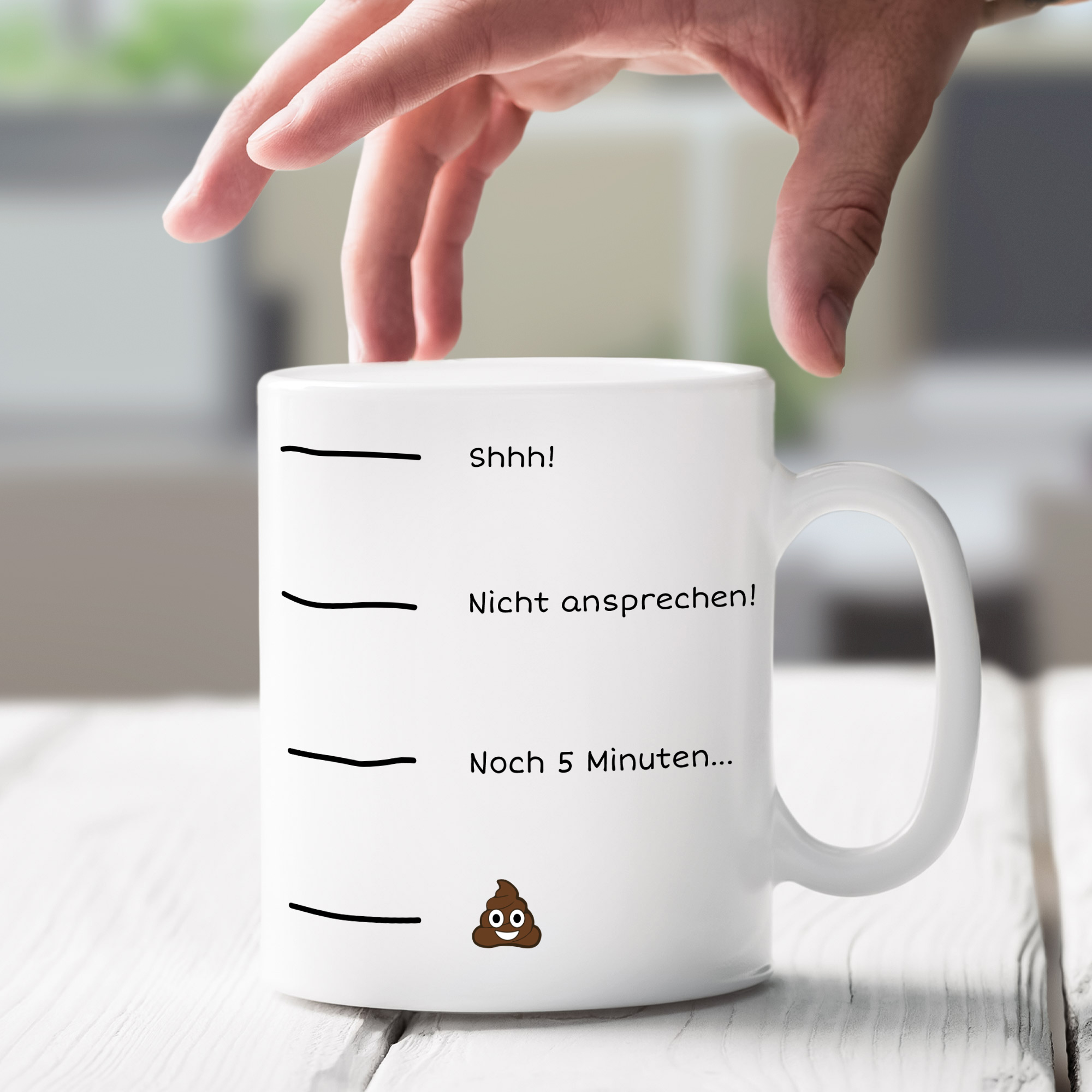 Tasse - Weiß - Messbecher - Standard