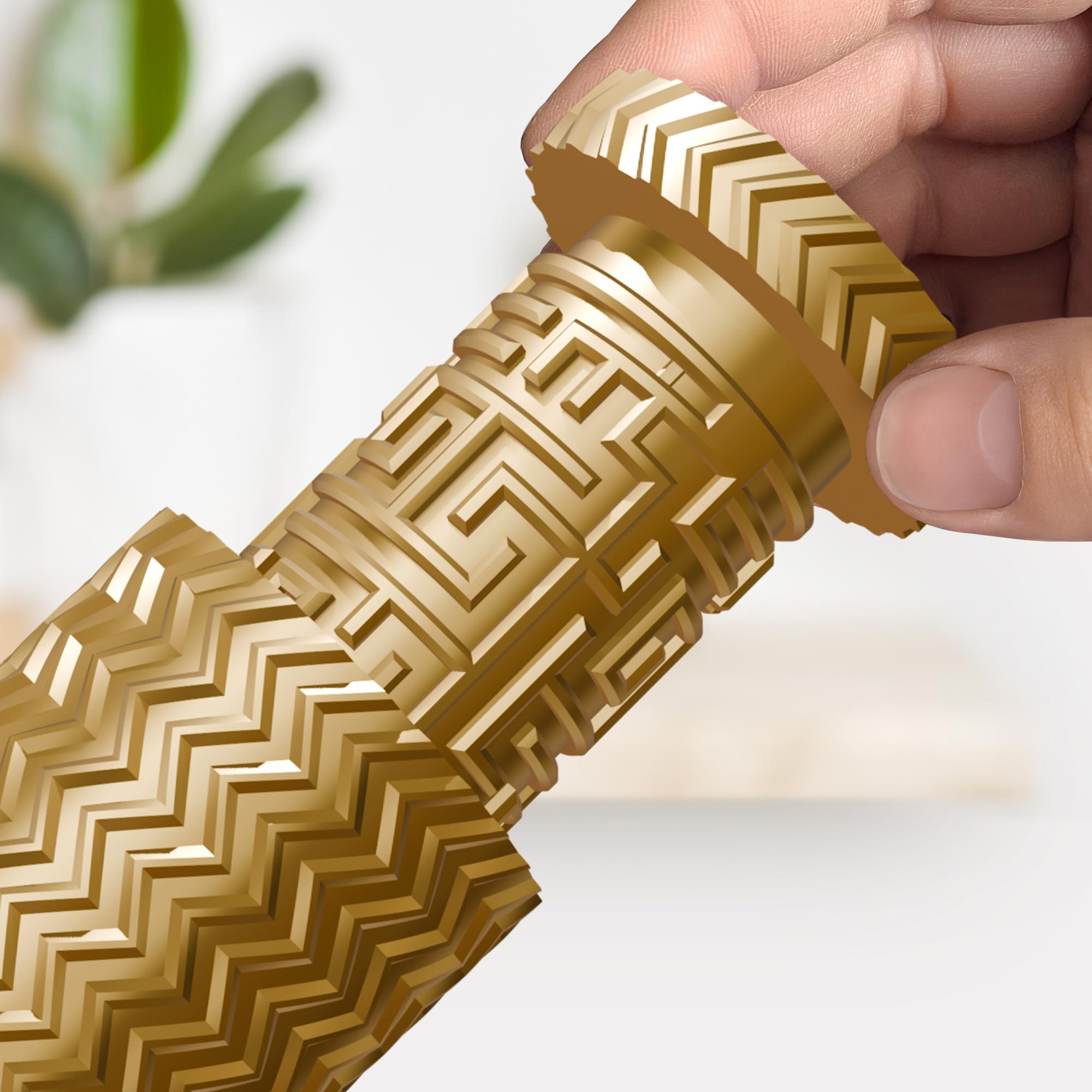Labyrinthbox Röhre – Kniffelige Geschenkverpackung für Geld & Gutscheine - Gold