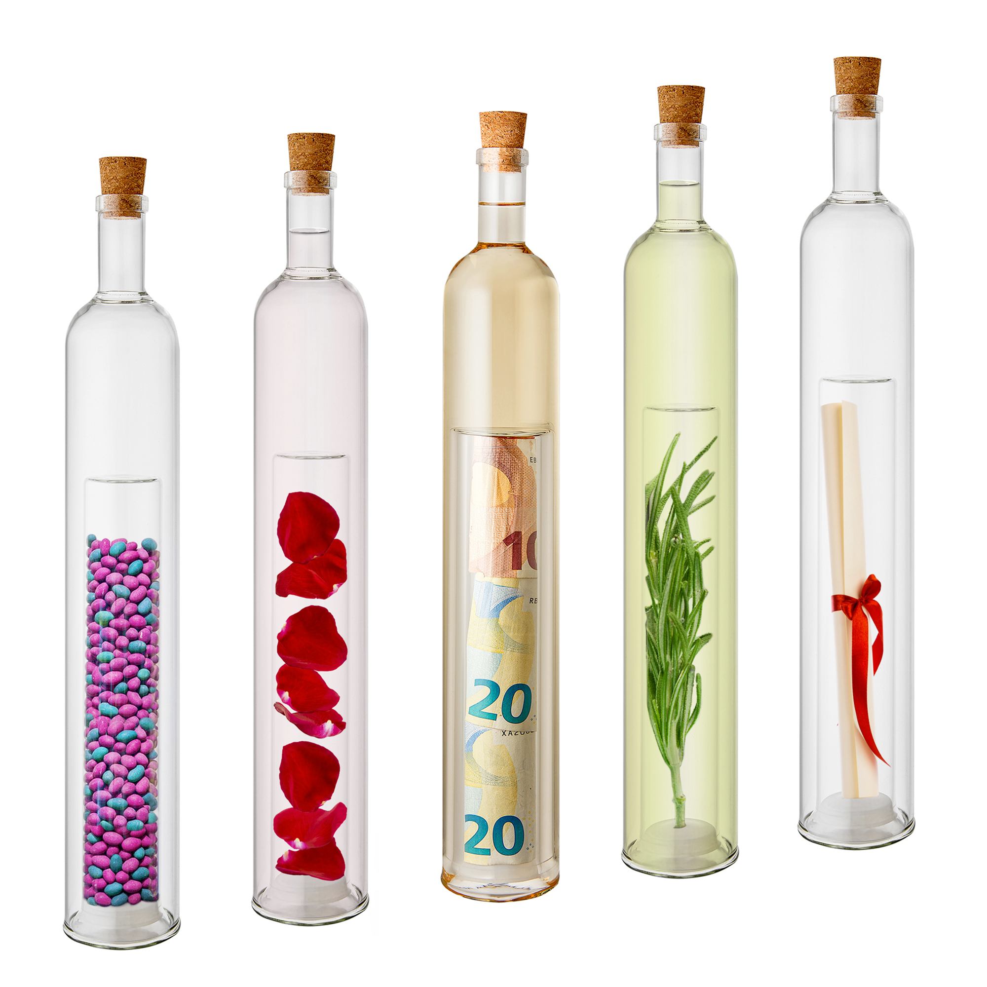 Geschenkflasche mit Hohlraum