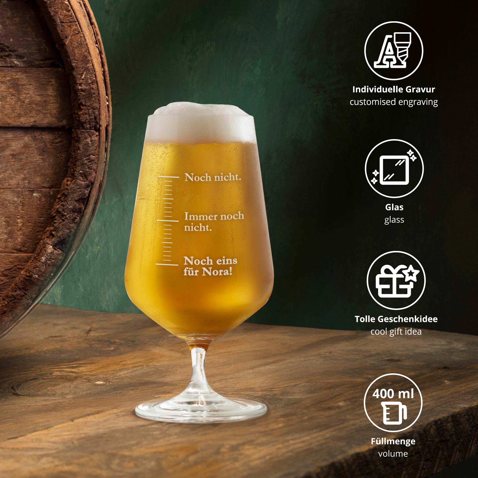 Bierglas mit Gravur - Noch eins Bierglas mit Gravur - Noch eins