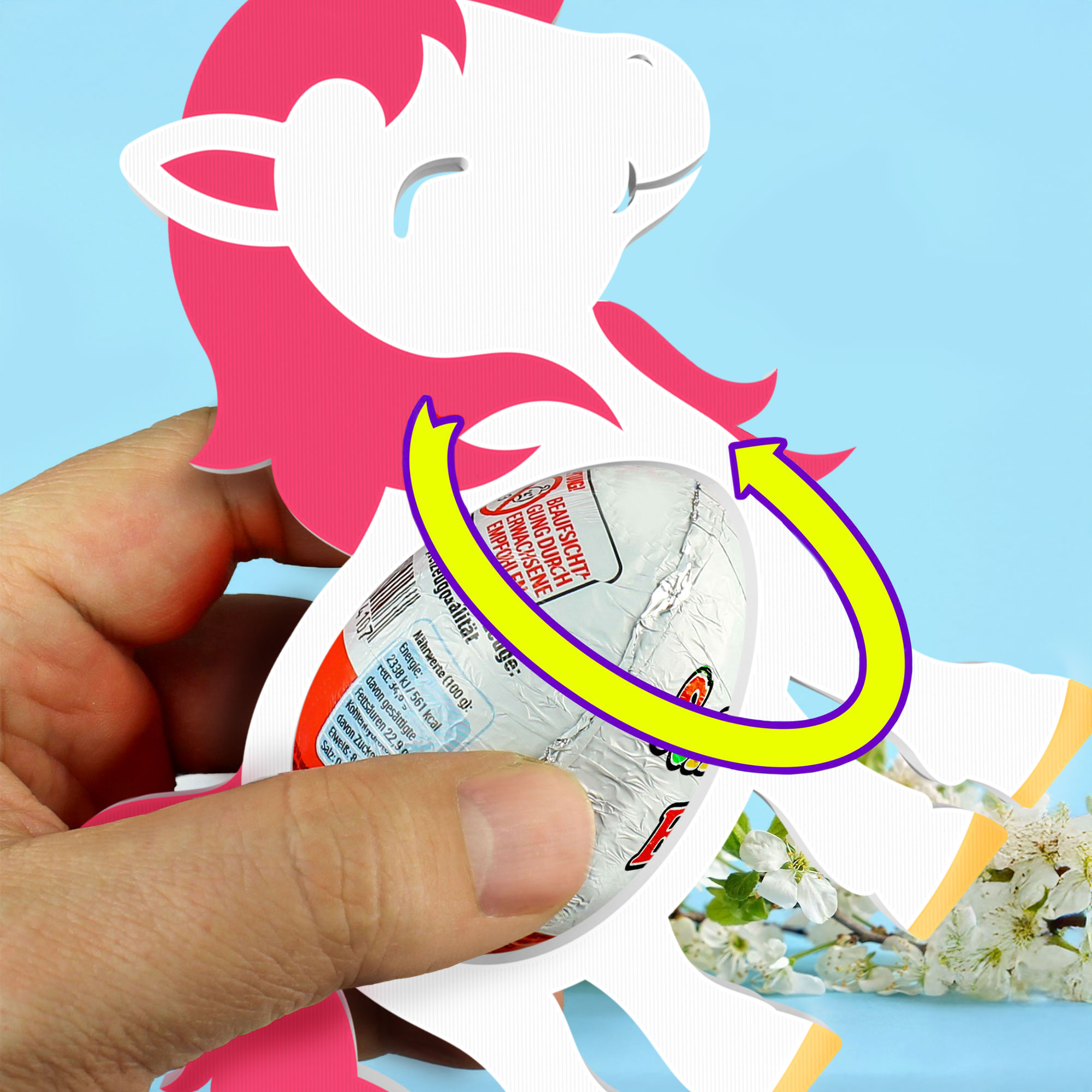 Einhörner Ü-Ei Halter - 3er Set