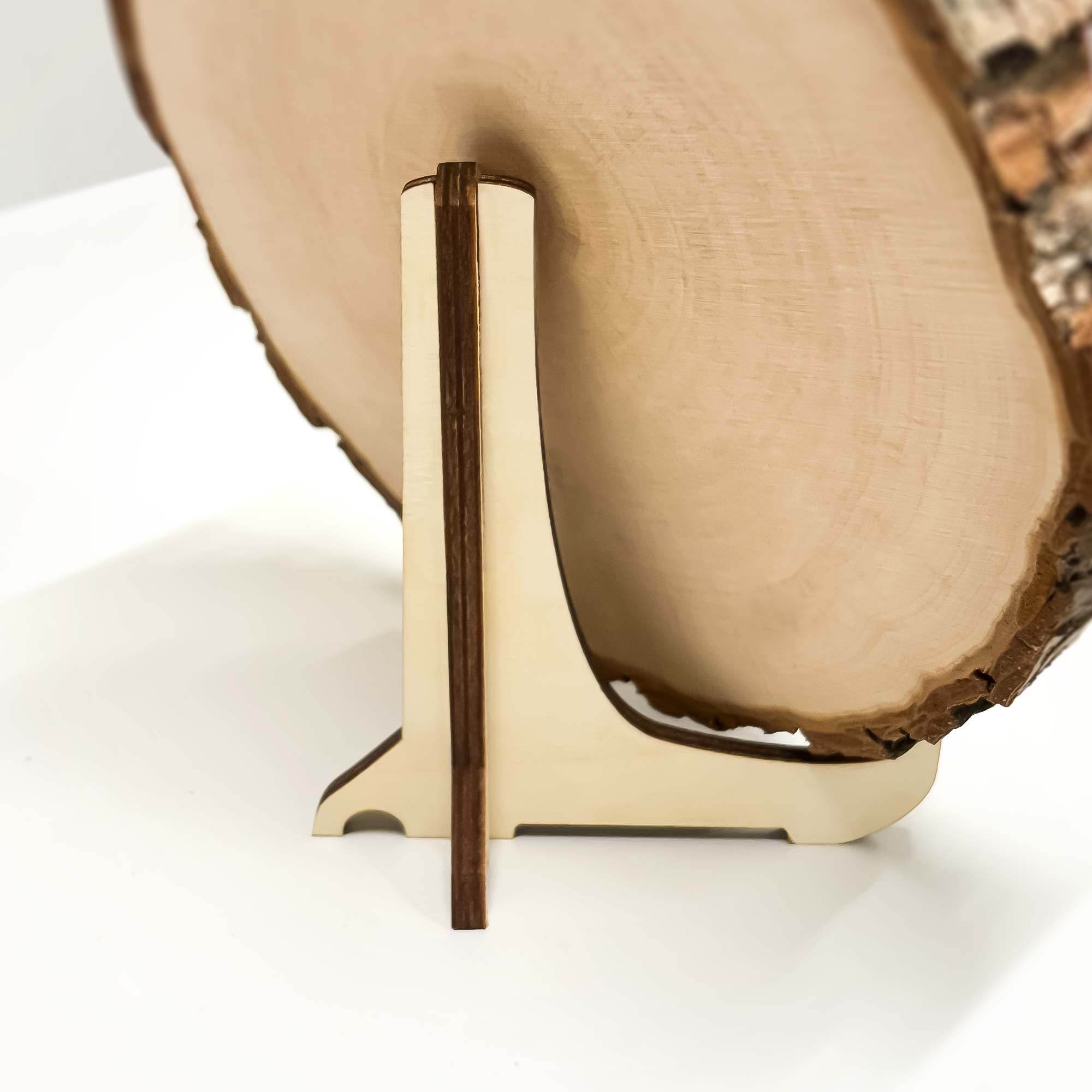 Holzständer für Baumscheiben - Displayständer als Aufsteller