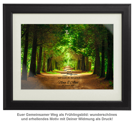 Gemeinsamer Weg Frühlingsbild - personalisiert 2314 - 1