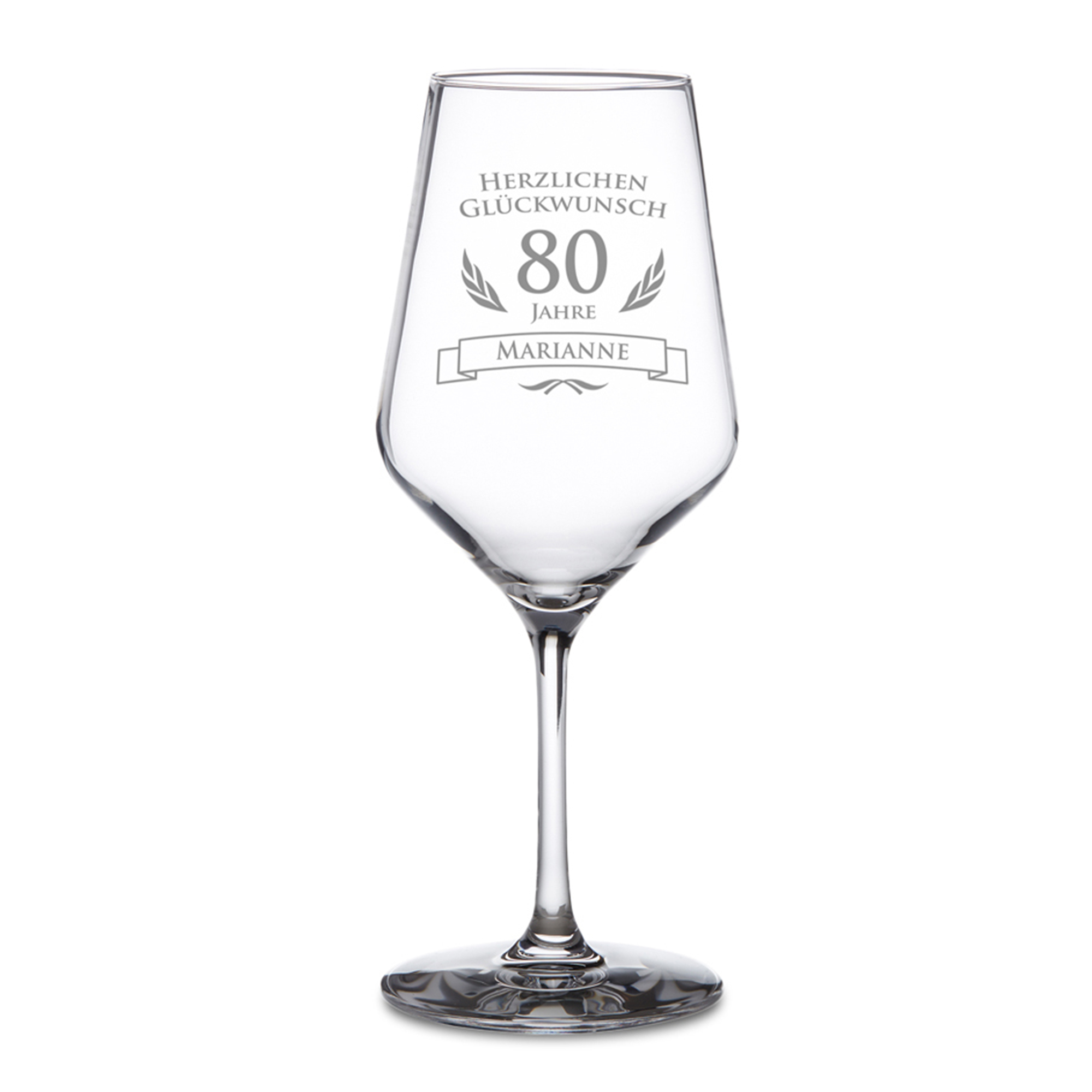 Weißweinglas zum 80. Geburtstag 2202 - 1