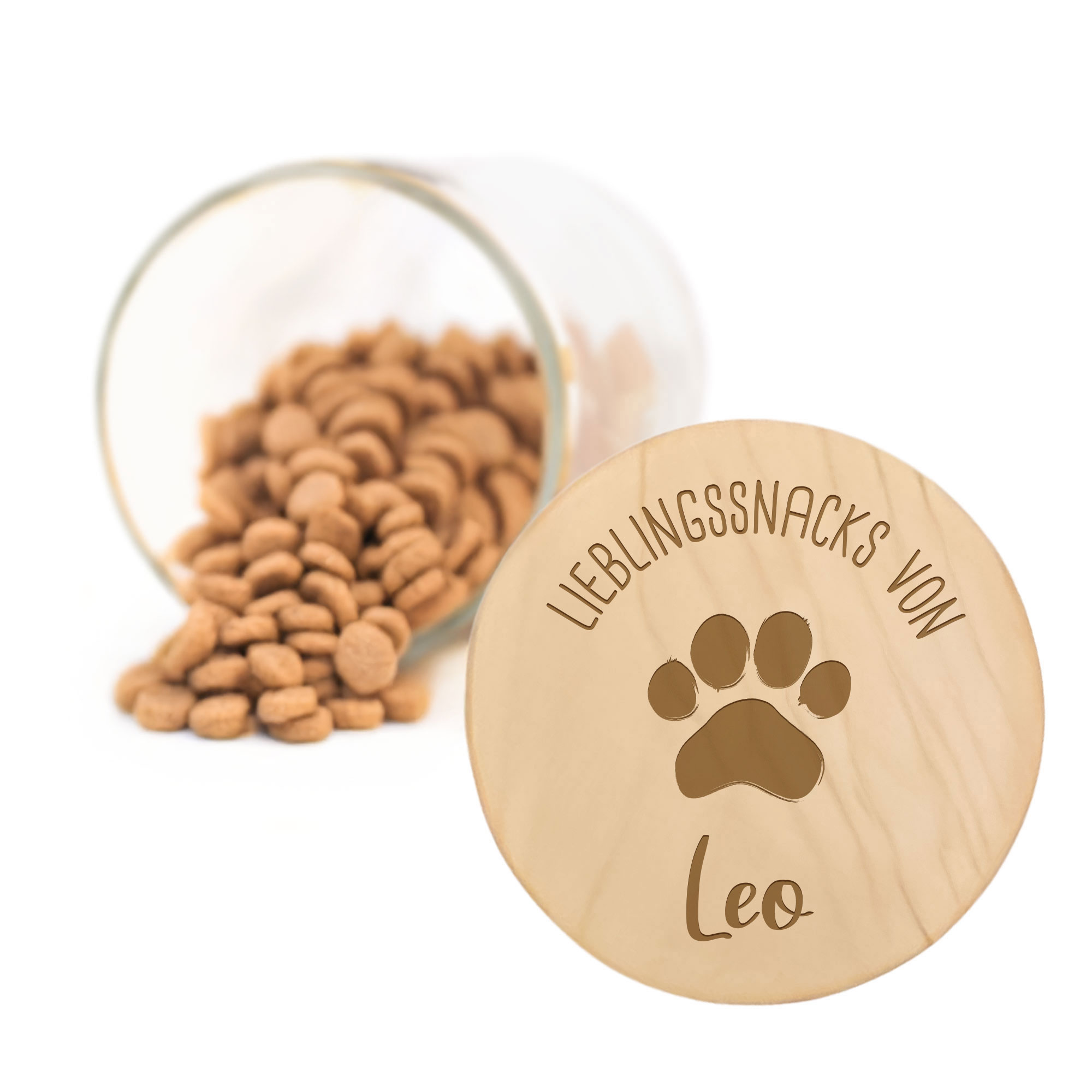 Vorratsglas mit Gravur - Katzensnacks