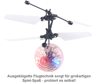 Hubschrauber Ball mit bunter LED-Beleuchtung 3419 - 1