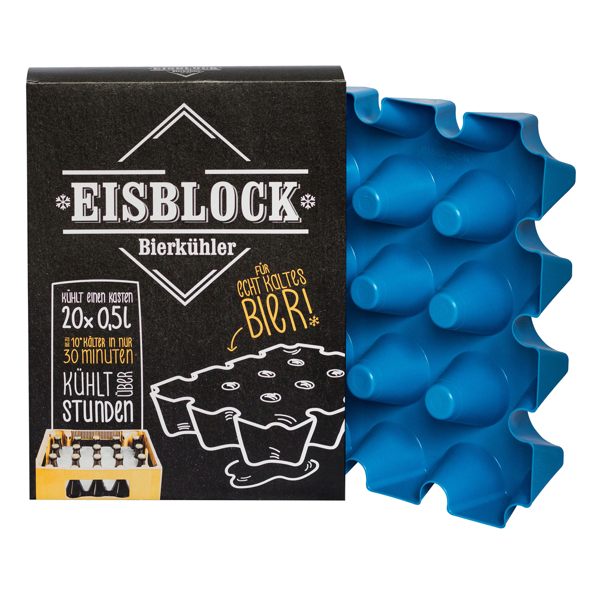 Bierkühler - Eisblockform für Bierkisten - 0,5 l Flaschen