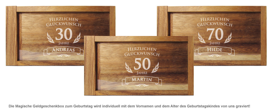 Magische Geldgeschenkbox zum Geburtstag 2160 - 1