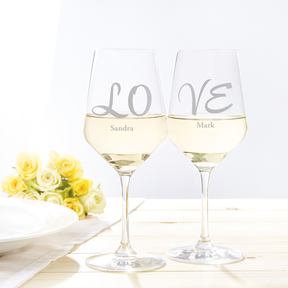 Weißweingläser Love - 2er Set Weißweingläser Love - 2er Set