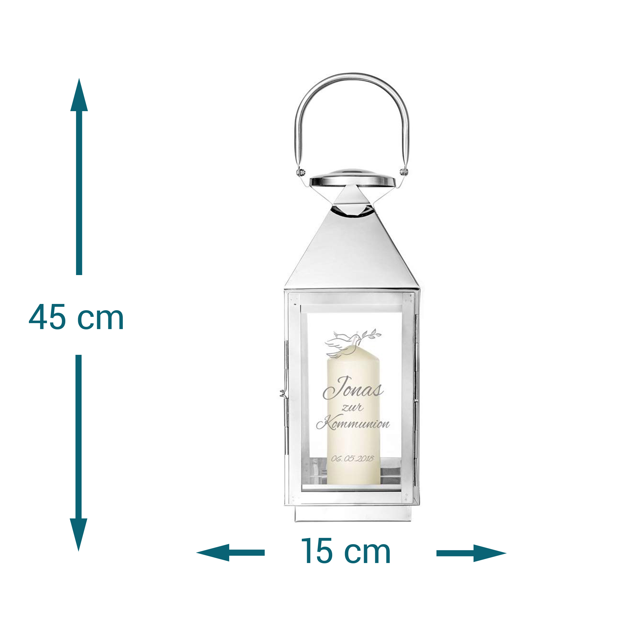 Laterne zur Kommunion - Taube 4079 - 5
