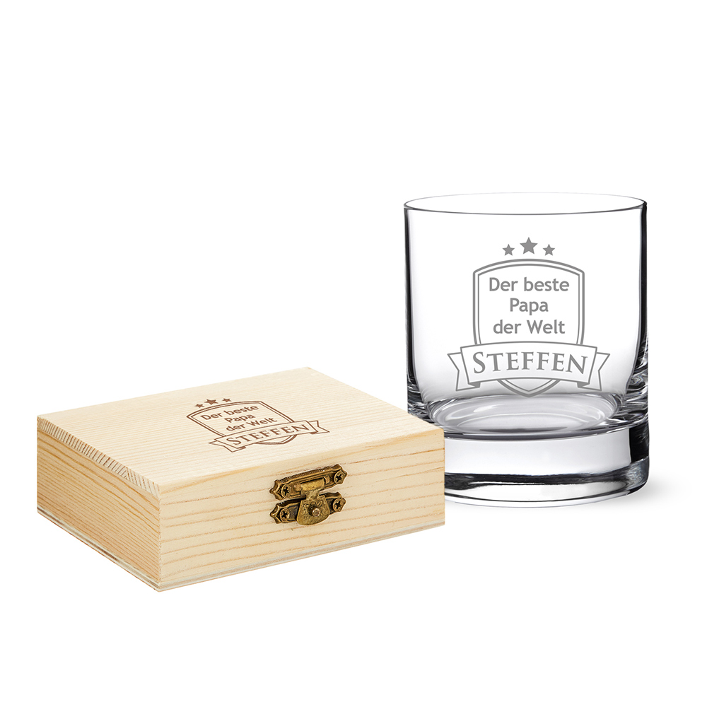 Whisky Set Bester Papa - Whisky Steine und Glas 3223 - 9