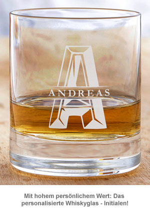Personalisiertes Whiskyglas - Initialen 3127 - 1