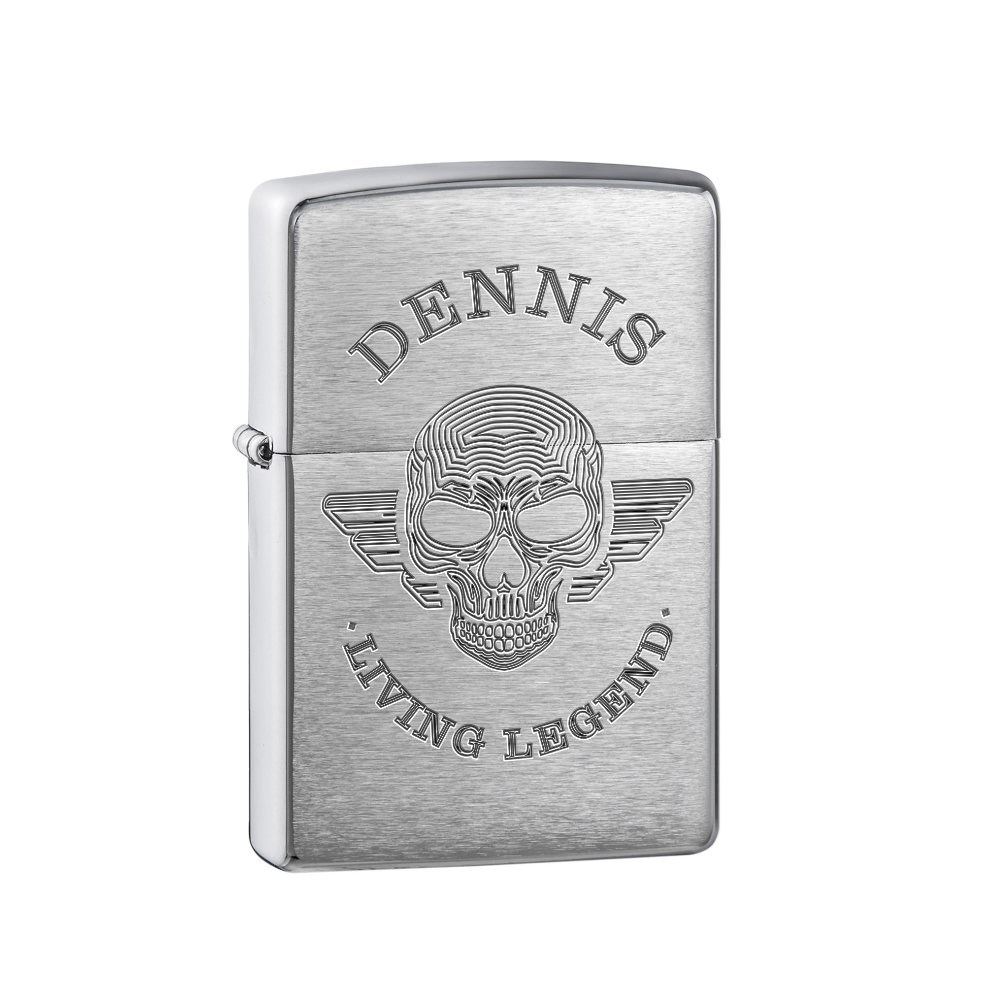 Zippo Sturmfeuerzeug mit Gravur - Totenkopf