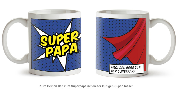 Personalisierte Supercape Tasse - Papa 2288 - 1