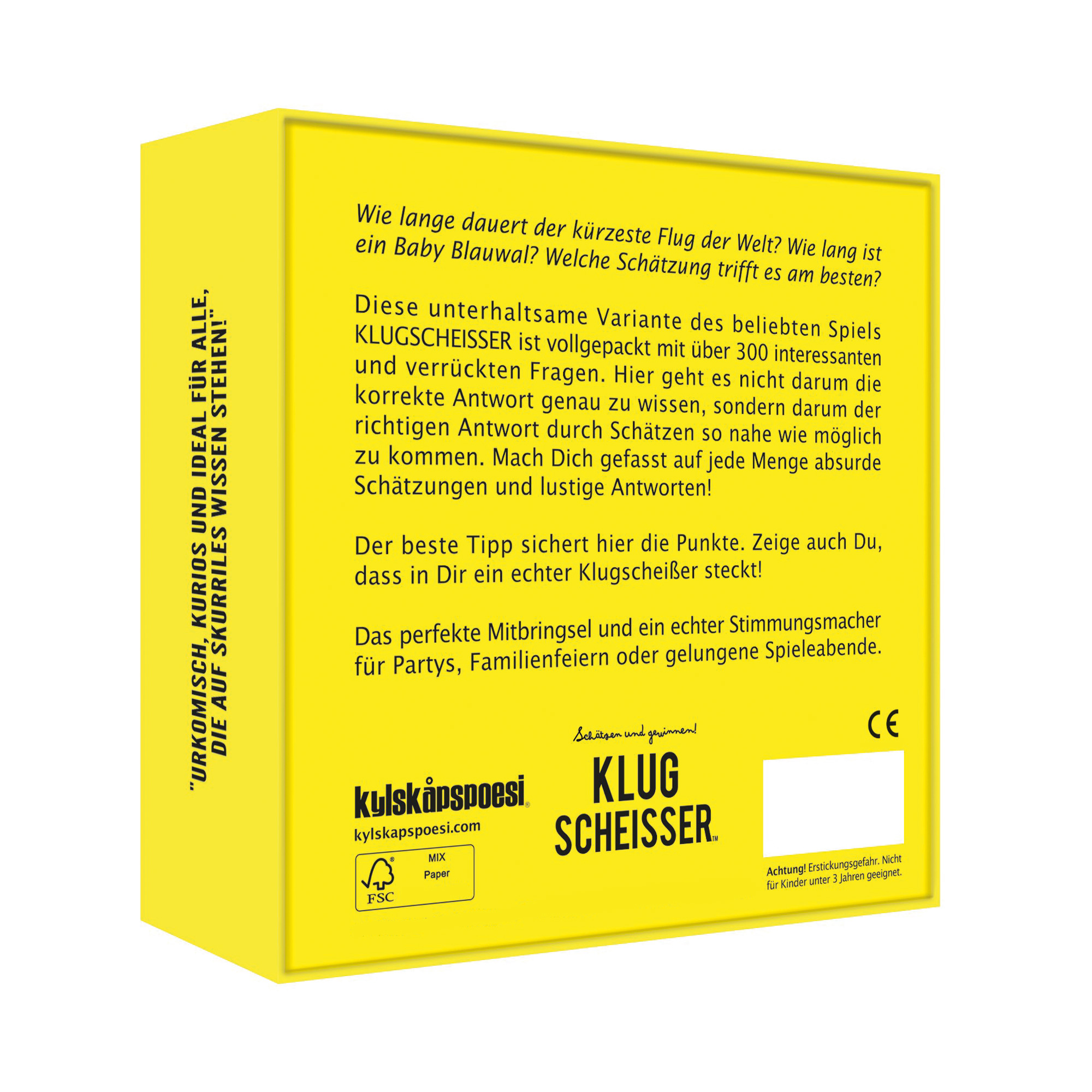 Klugscheisser Spiel - Schätzen und gewinnen