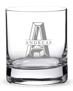 Personalisiertes Whiskyglas - Initialen 3127 - 2