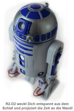 Star Wars R2D2 Wecker mit Zeitprojektion 1427 - 1