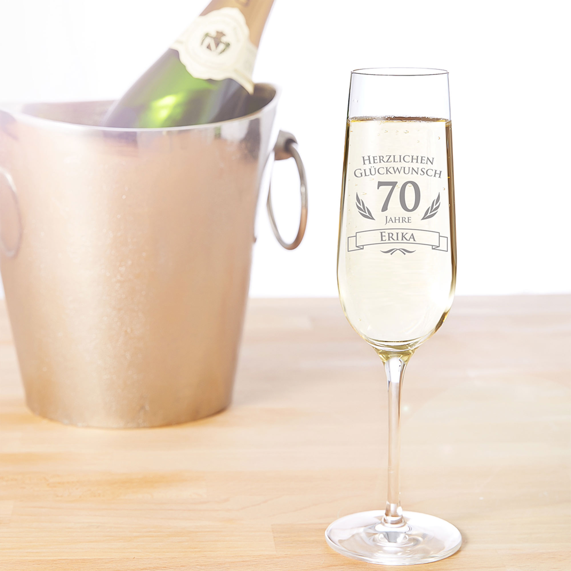 Sektglas zum 70. Geburtstag Sektglas zum 70. Geburtstag