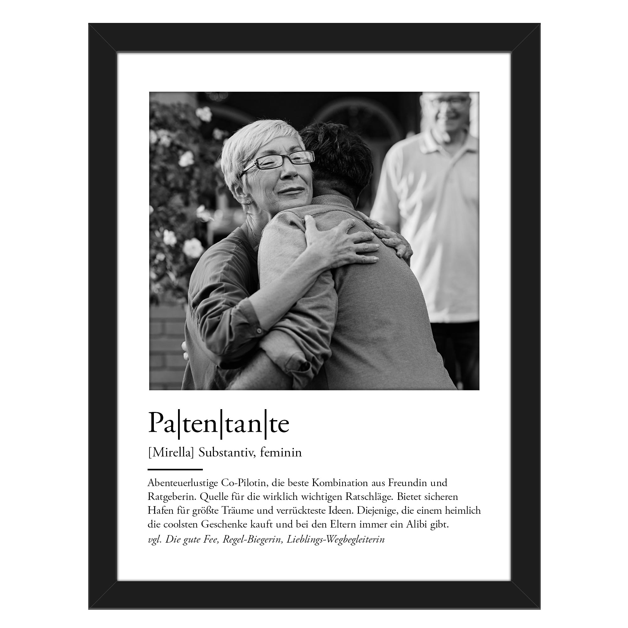 Definition Patentante - personalisiertes Bild mit Foto