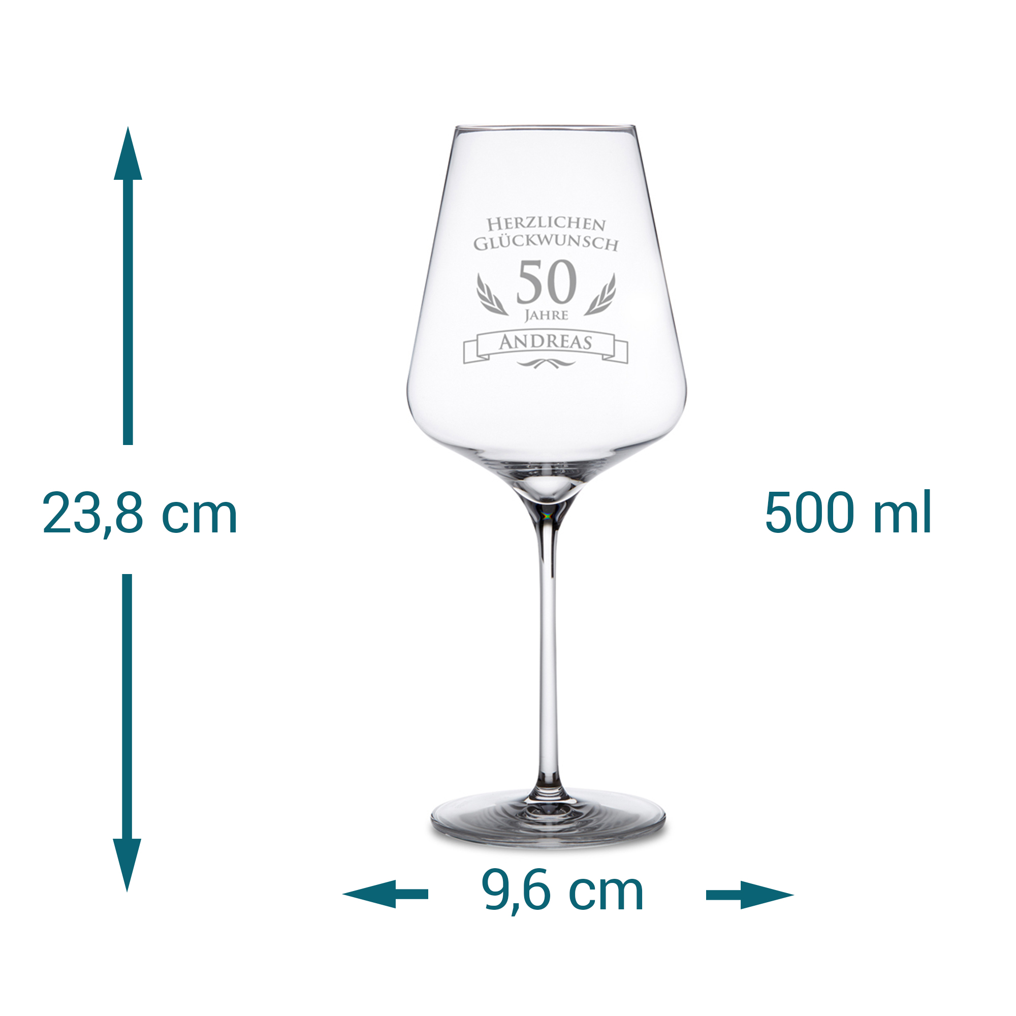 Weinglas zum 50. Geburtstag 1382 - 7