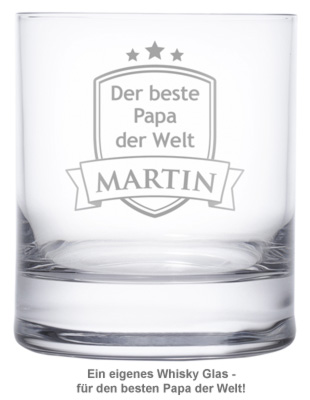 Whiskyglas mit Gravur - Bester Papa 1823 - 1