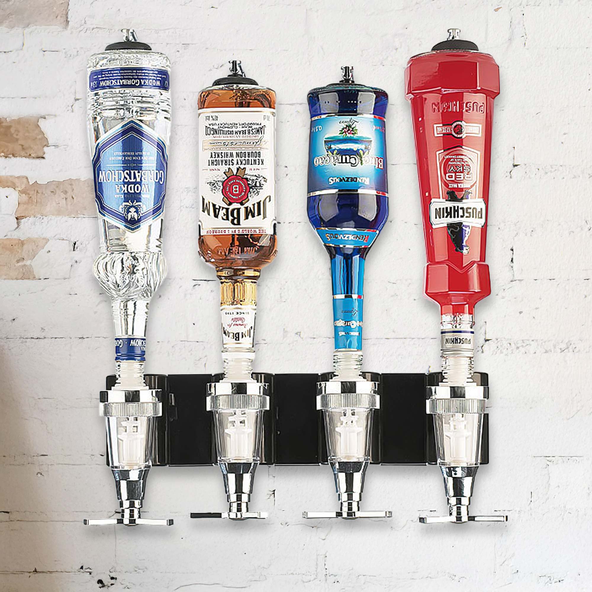 Bar Butler für die Wand - 4er Flaschenhalter Bar Butler für die Wand - 4er Flaschenhalter