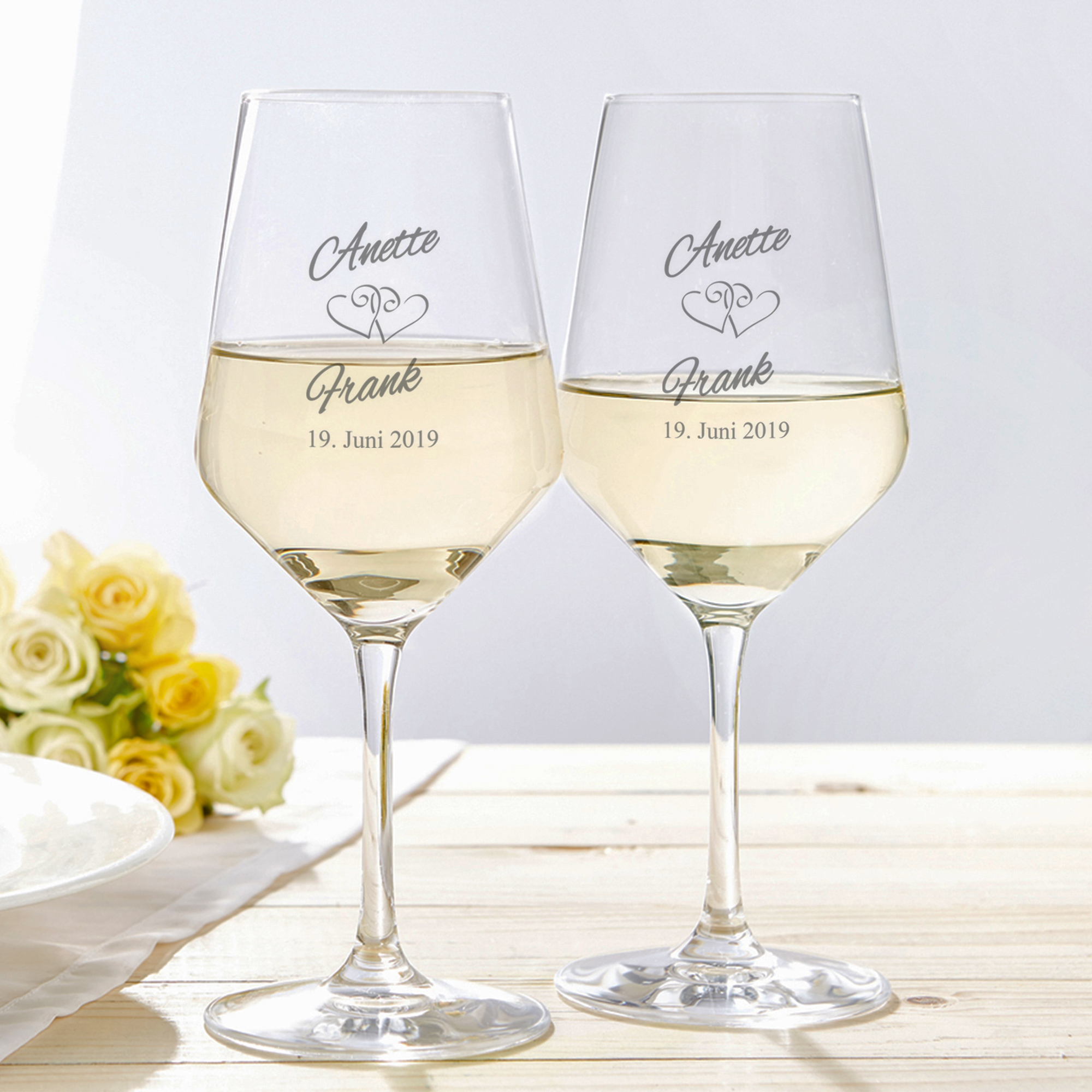 Weißweingläser zur Hochzeit 1506 - 2
