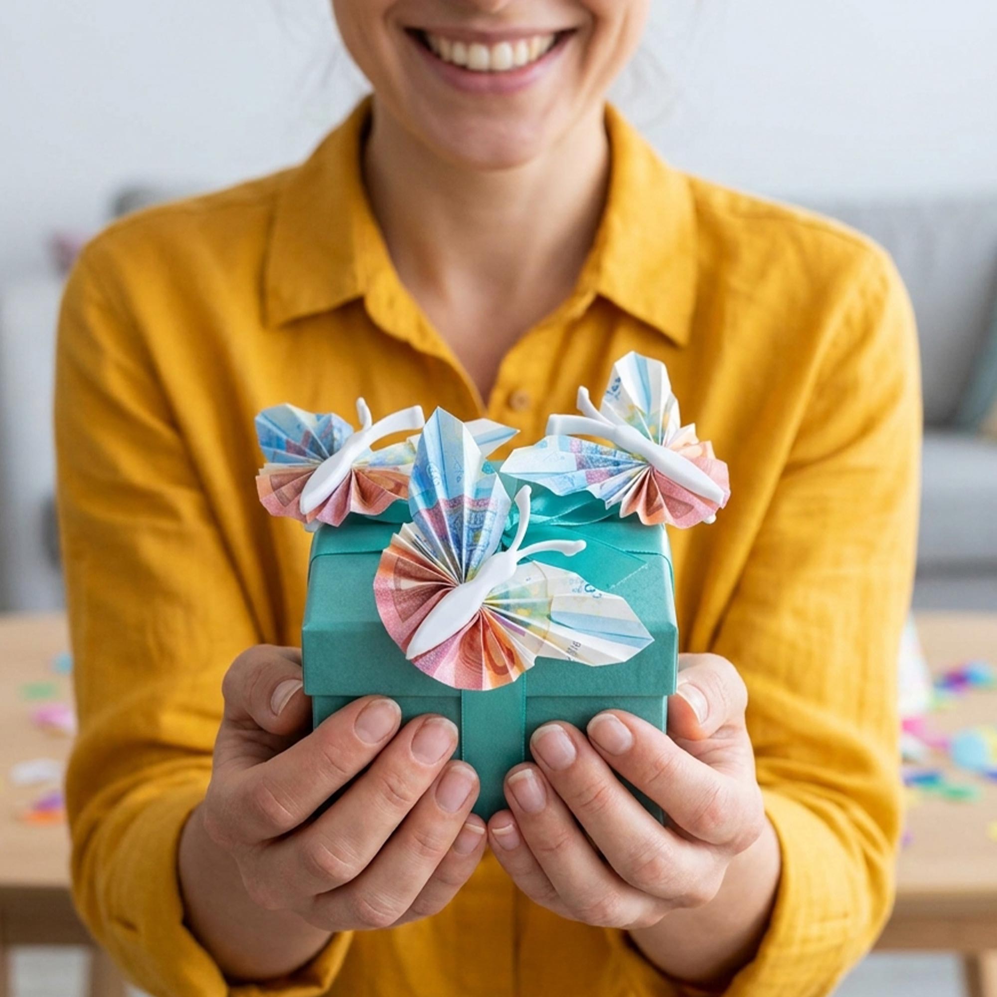 Geldgeschenk Schmetterling Weiß - 3er Set Geschenkverpackung für Geld Geldgeschenk Schmetterling Weiß - 3er Set Geschenkverpackung für Geld