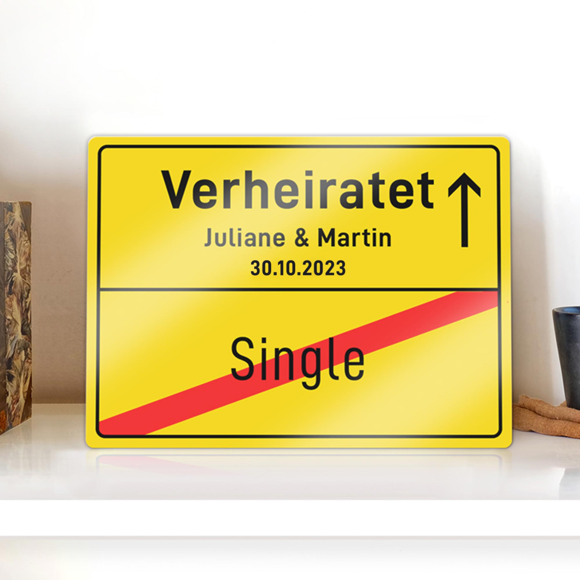 Personalisiertes Ortsschild - Verheiratet