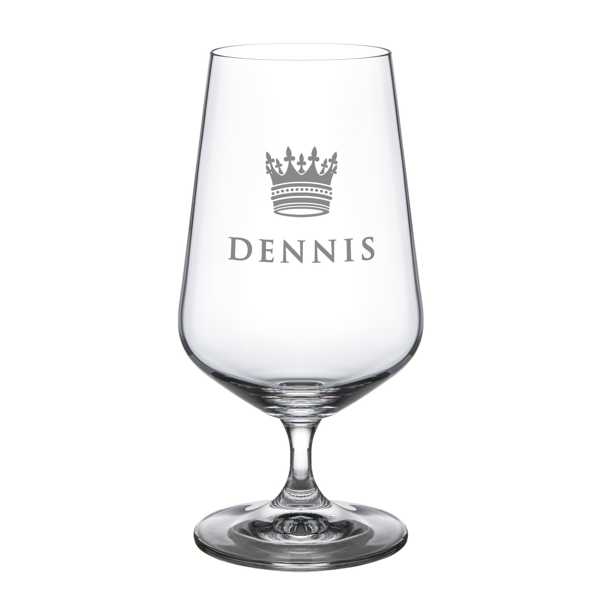 Bierglas mit Gravur - König Krone