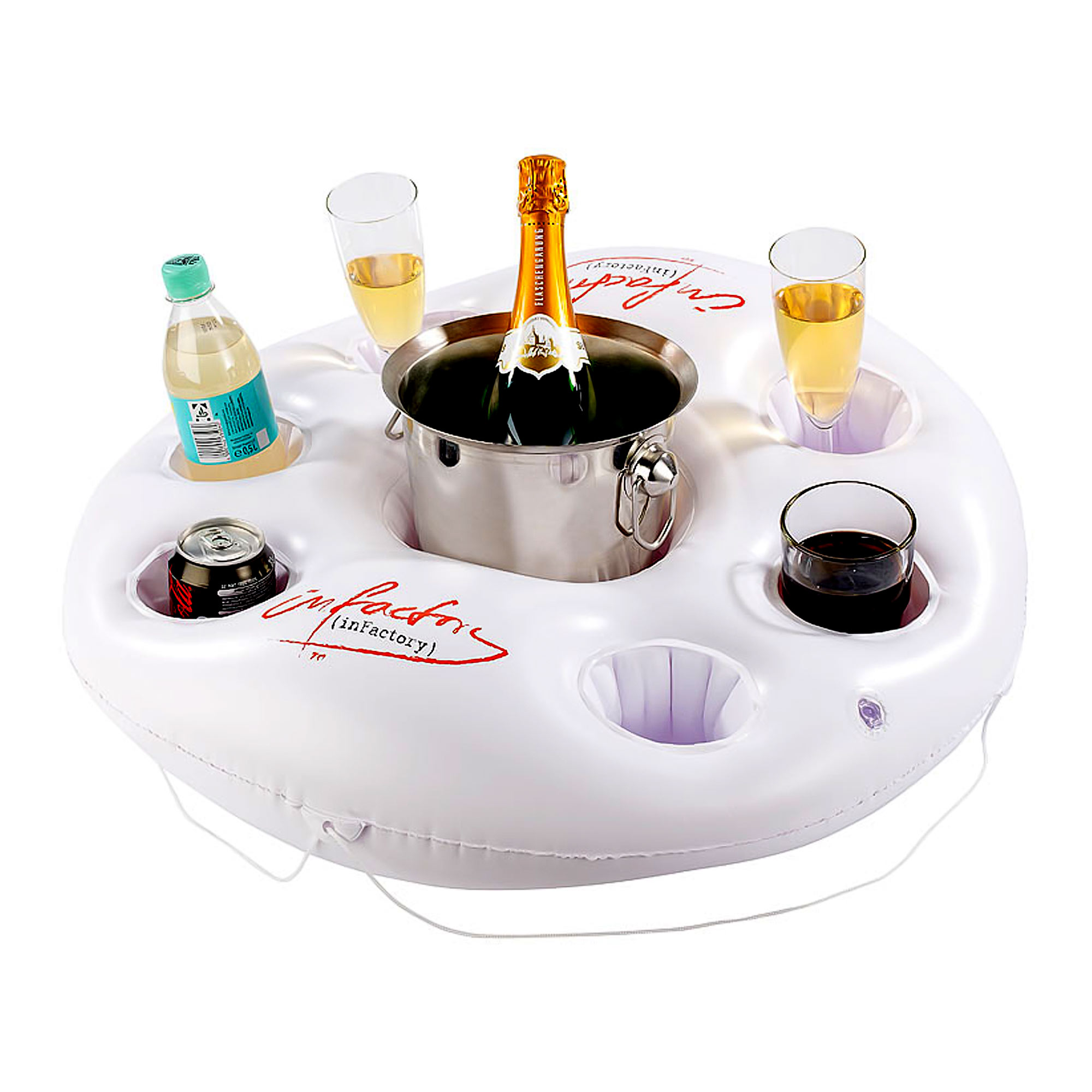 Aufblasbarer Getränkehalter Aufblasbarer Getränkehalter