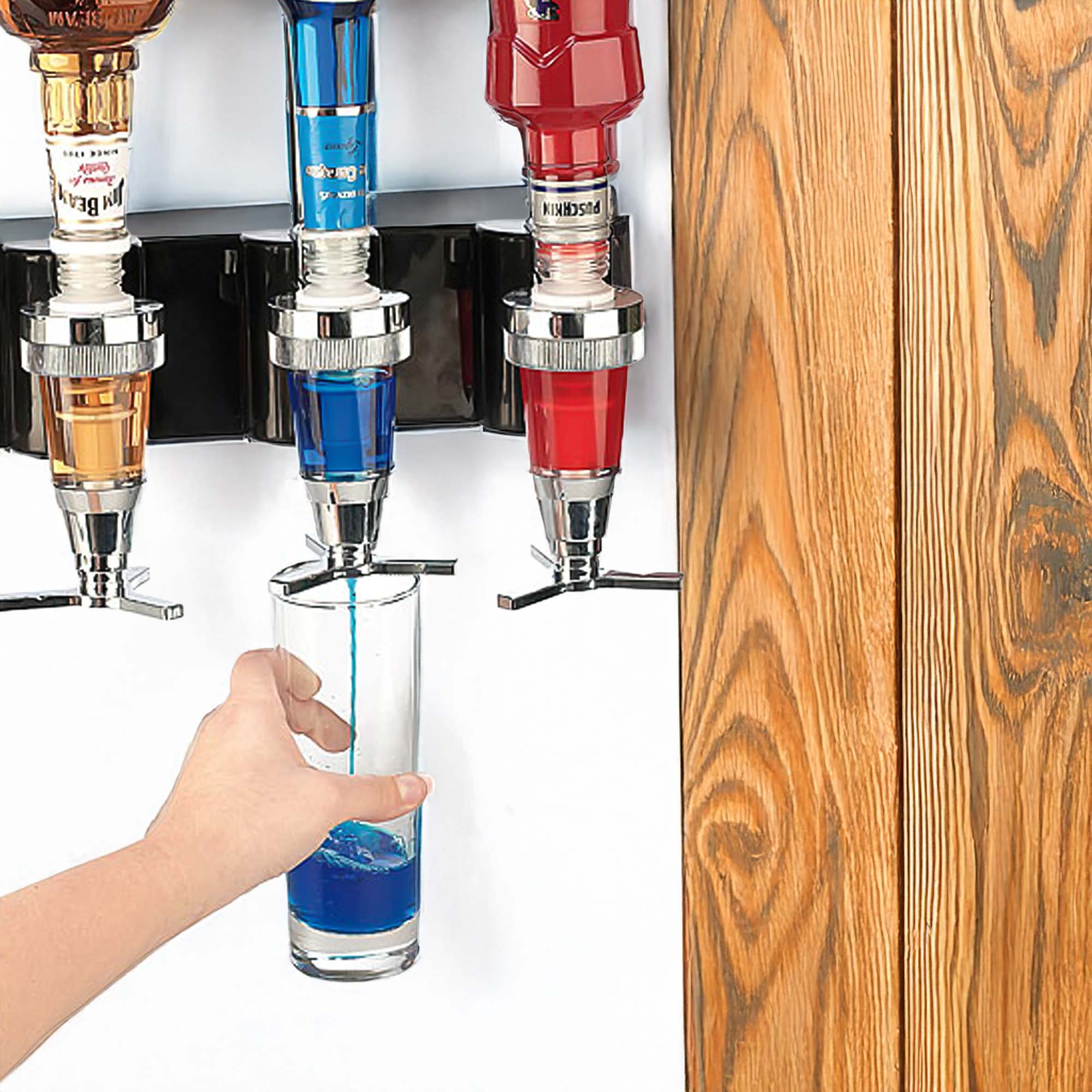 Bar Butler für die Wand - 4er Flaschenhalter Bar Butler für die Wand - 4er Flaschenhalter