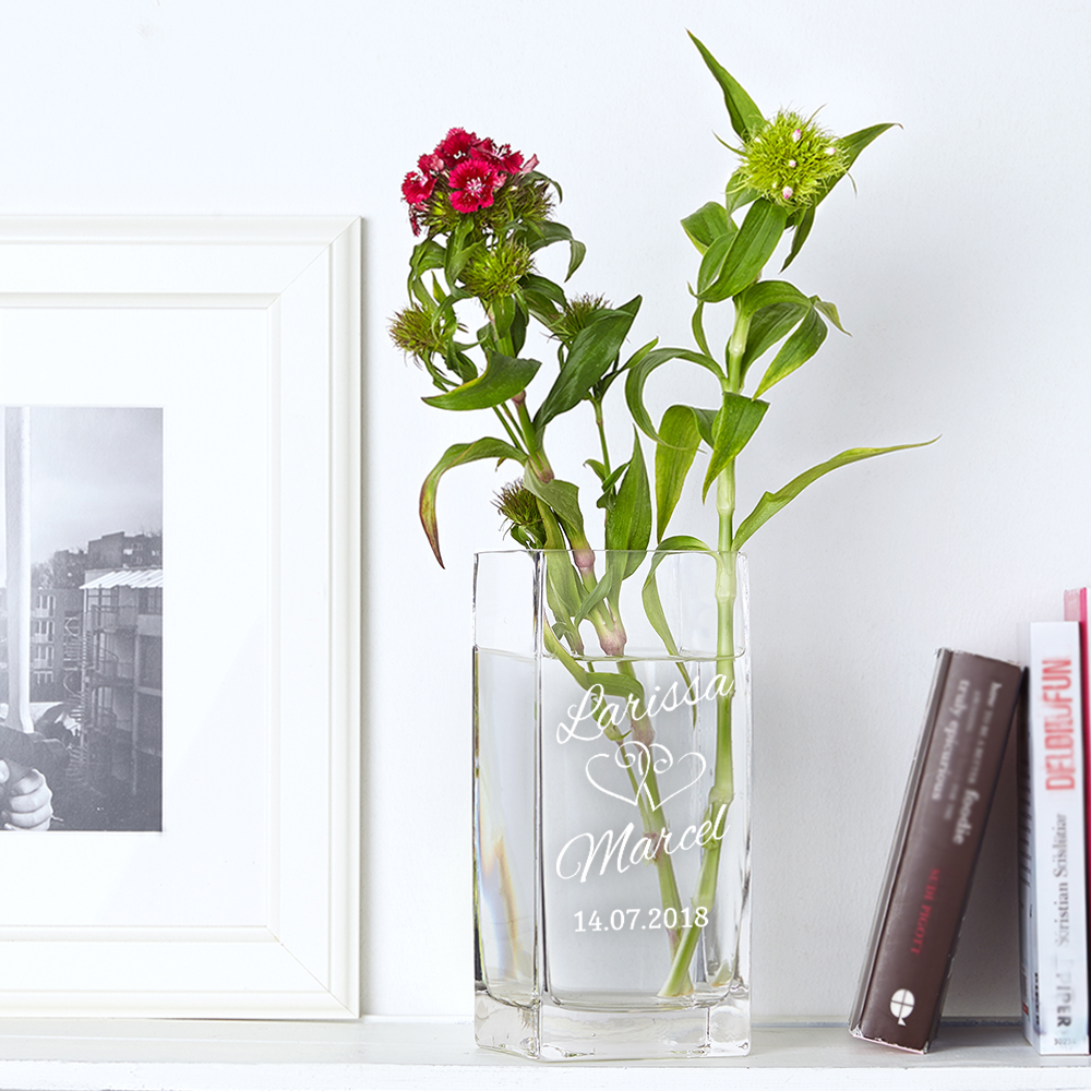 Vase zur Hochzeit - personalisiert