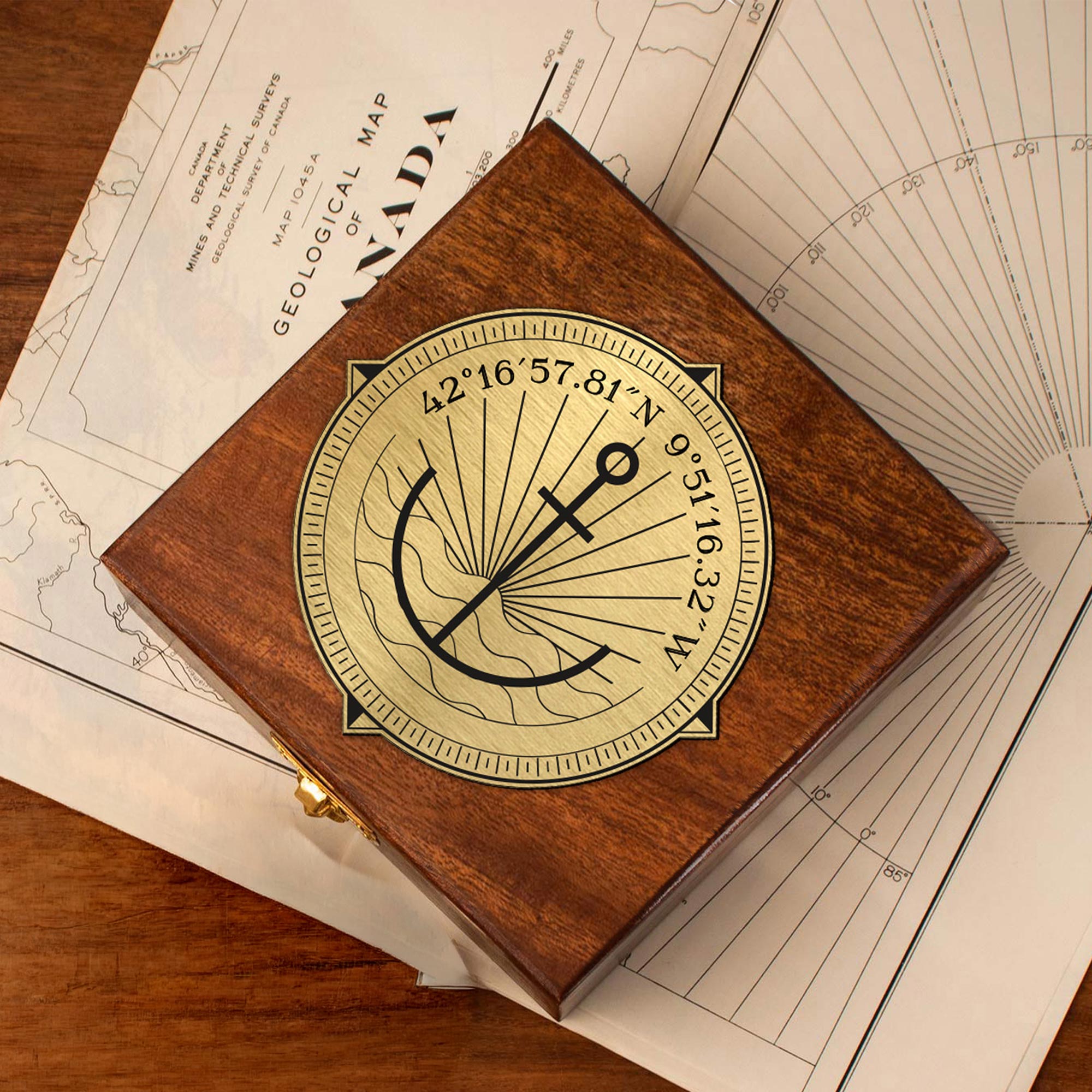 Sonnenuhr mit Kompass - Geokoordinaten Sonnenuhr mit Kompass - Geokoordinaten
