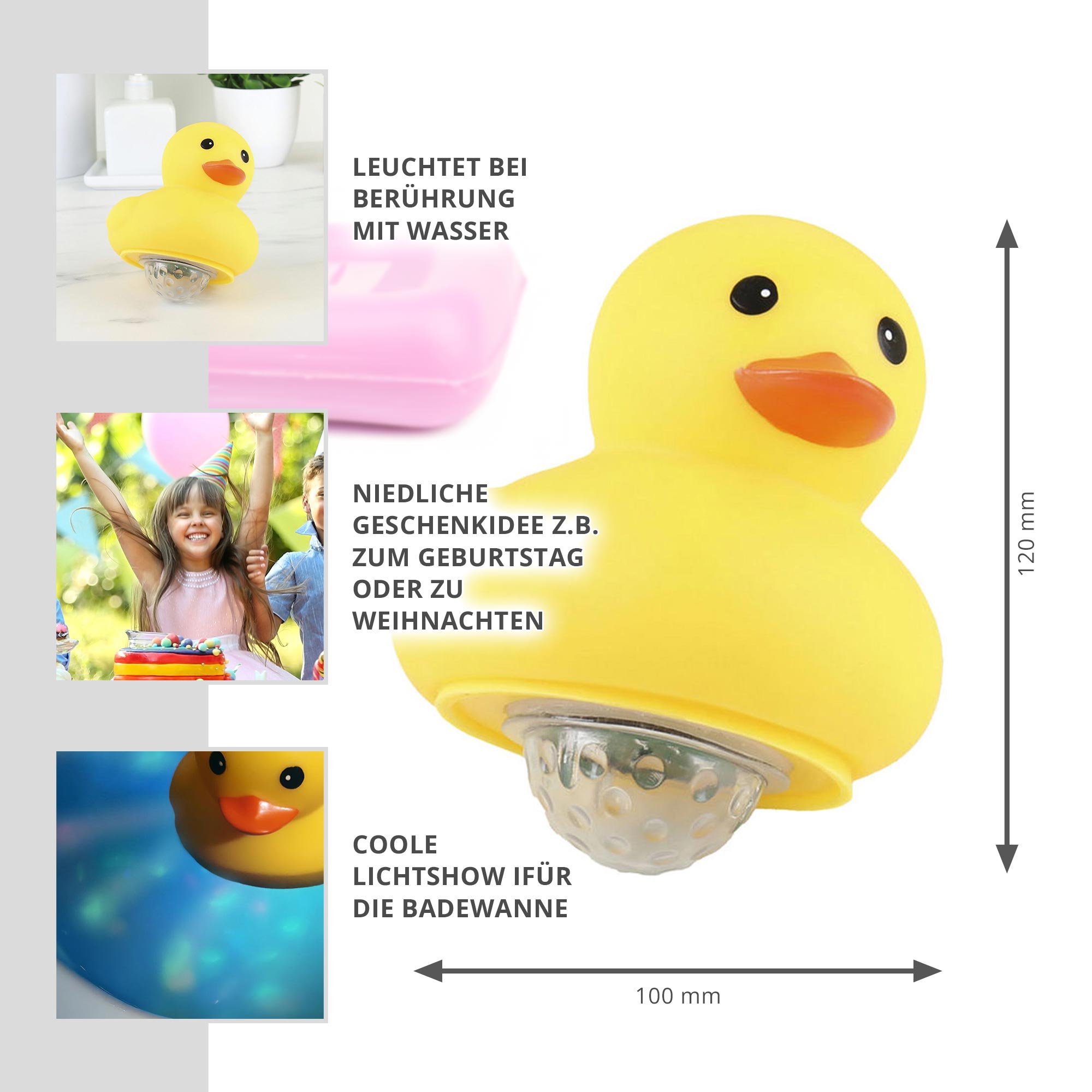 Disco Badeente - Quietscheente für die Badewanne Disco Badeente - Quietscheente für die Badewanne