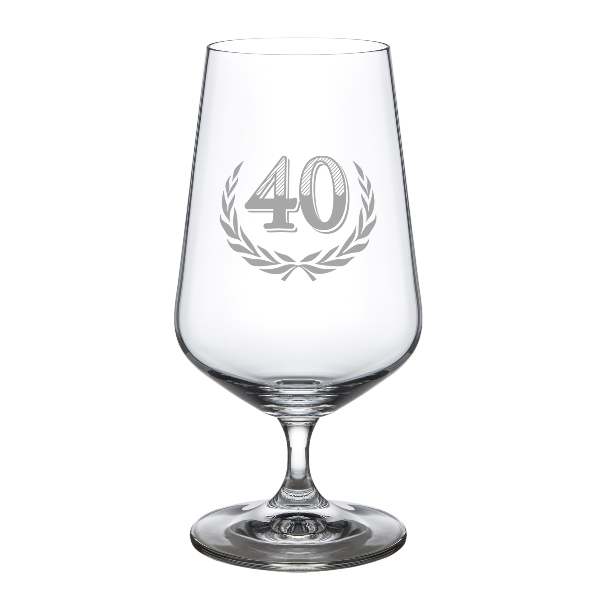 Bierglas mit Gravur zum 40. Geburtstag