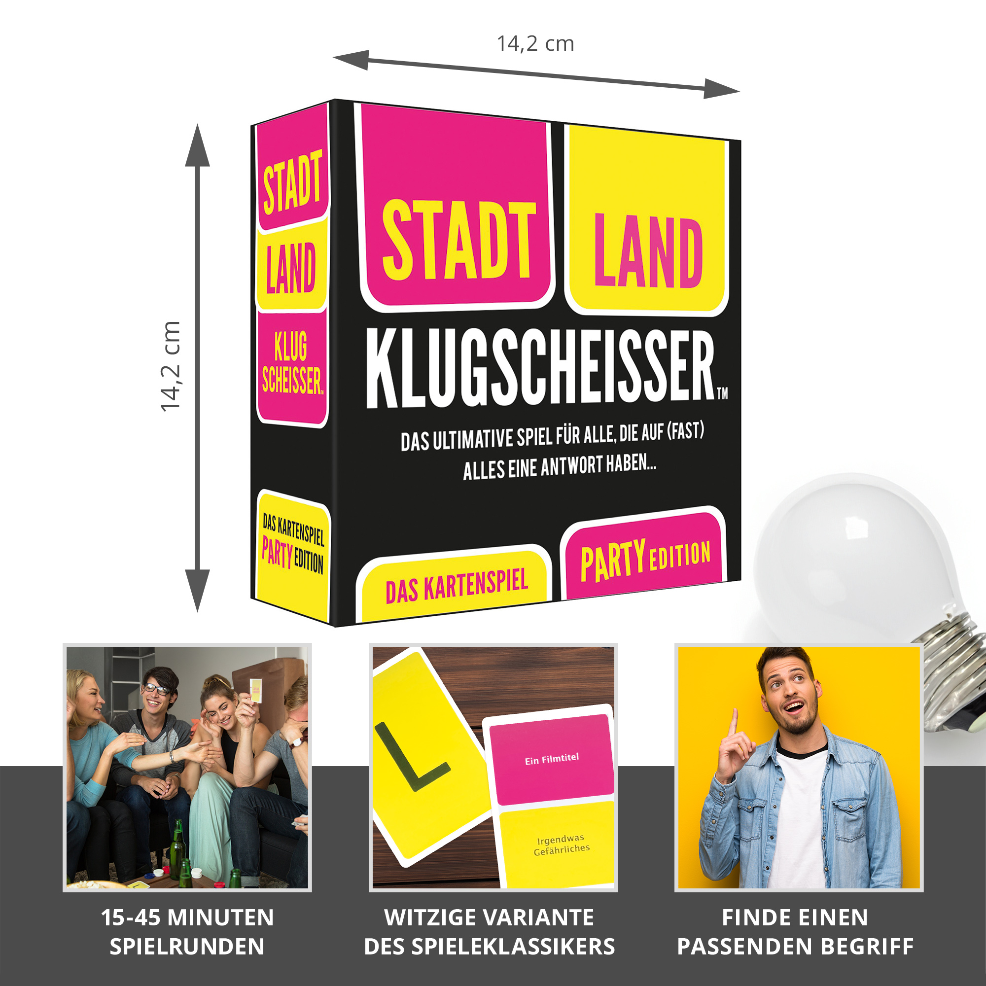 Stadt Land Klugscheisser - Kartenspiel