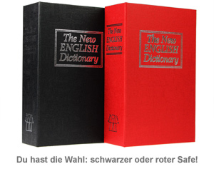 Safe Buch Geldkassette Urlaubsafe Tresor Geheimversteck 12x5,5x18 cm schwarz Dinner & Bistro 