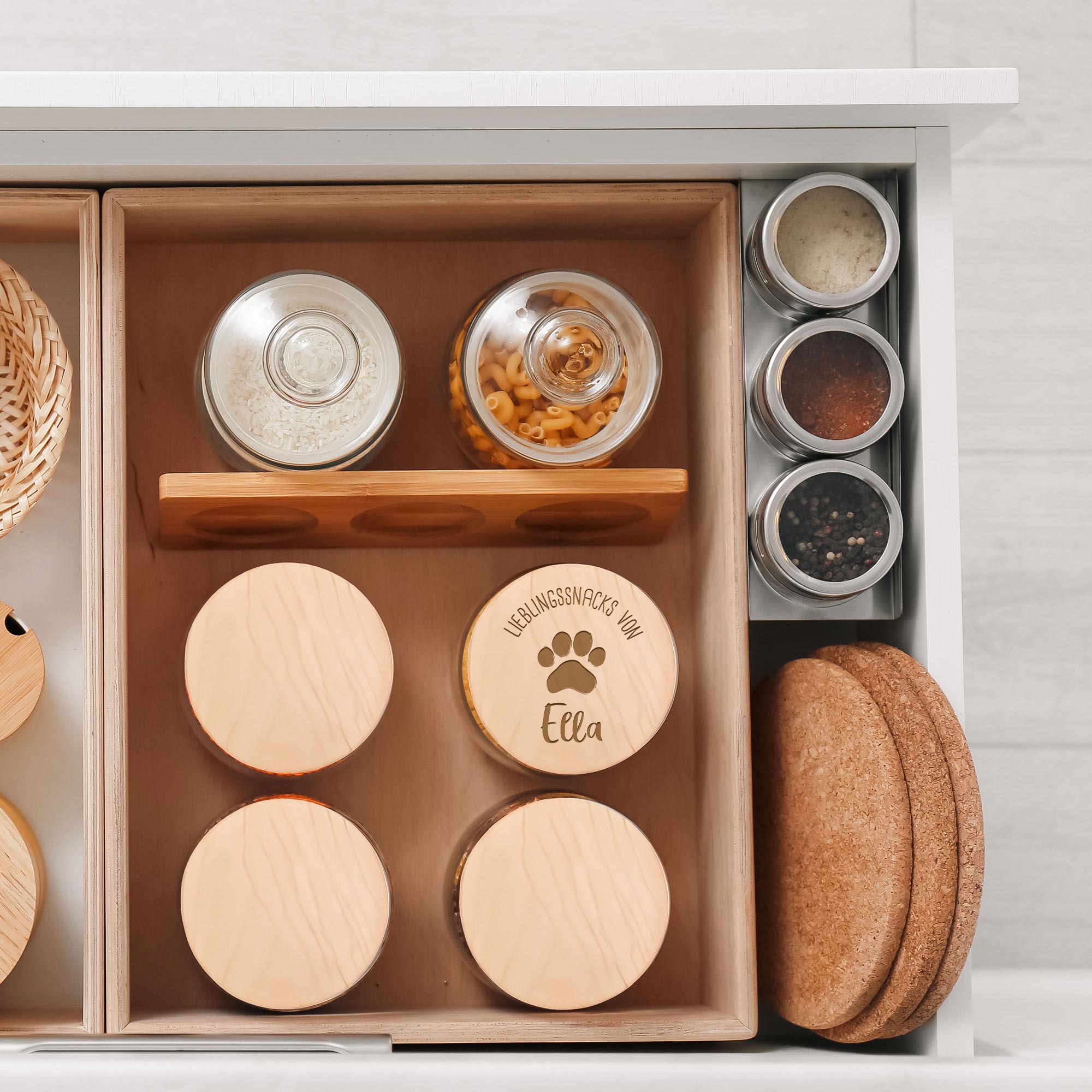 Vorratsglas mit Gravur - Katzensnacks