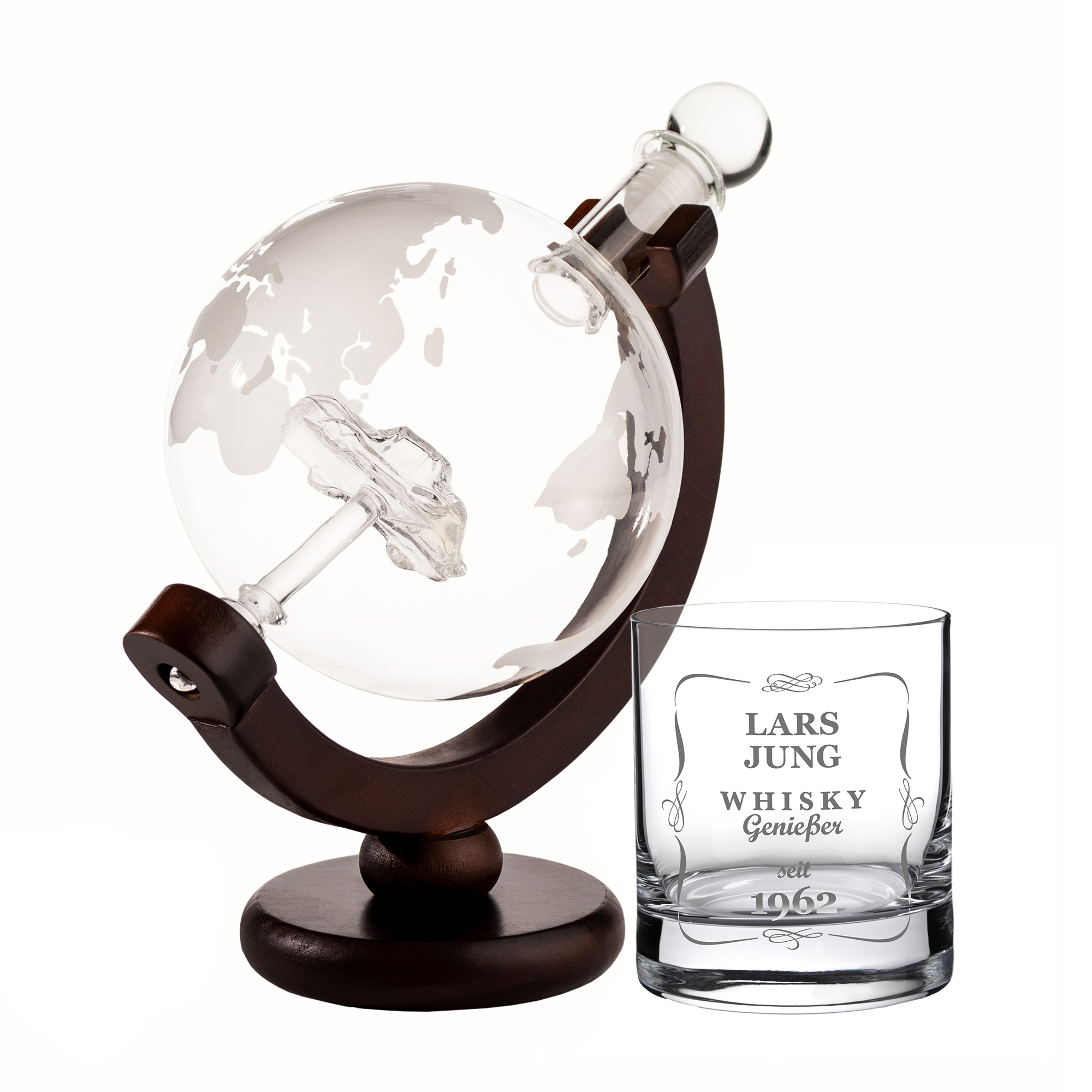 Whisky Set mit Globus Karaffe und Glas - Auto 3949 - 5