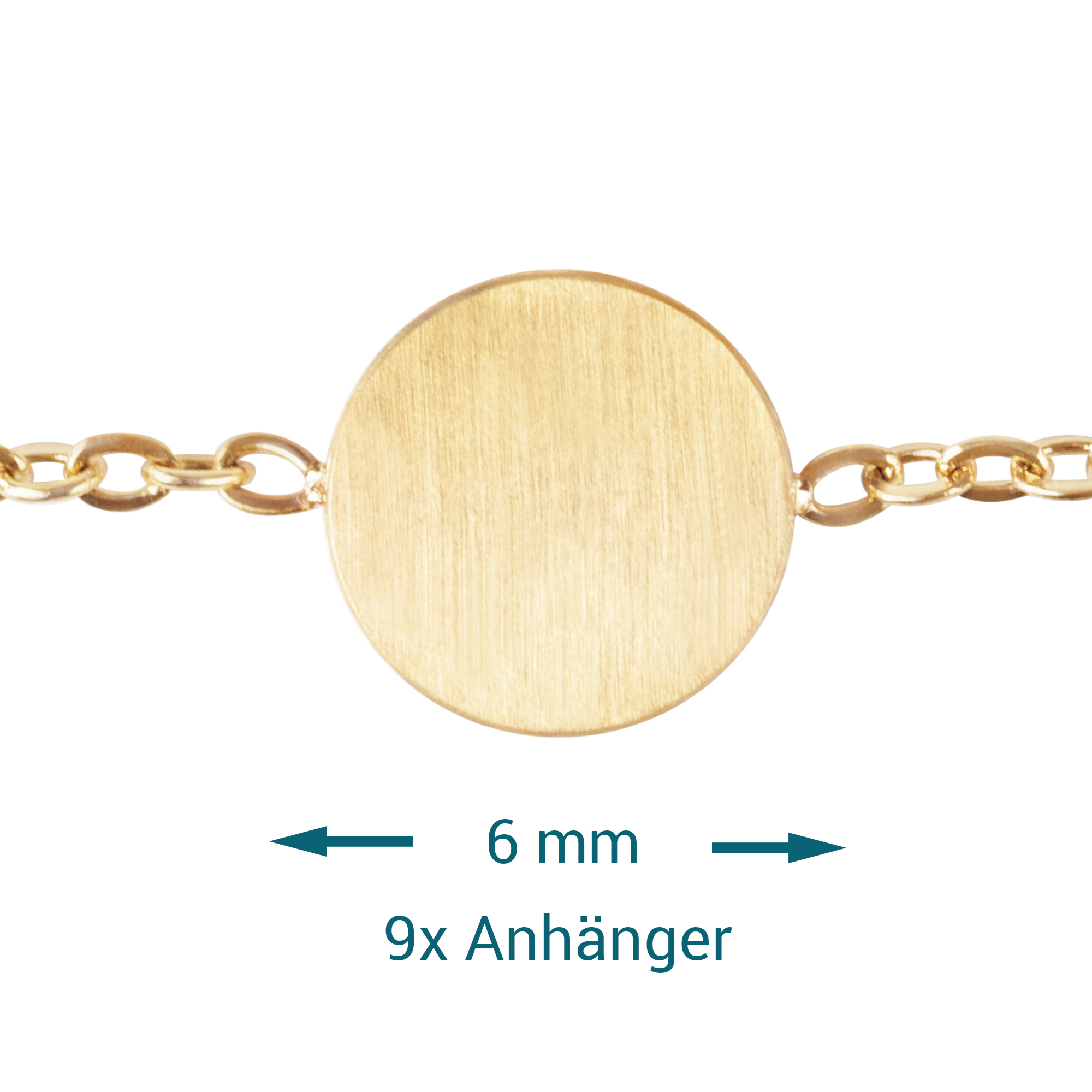 Layering Kette mit Plättchen - Gold 4025 - 11