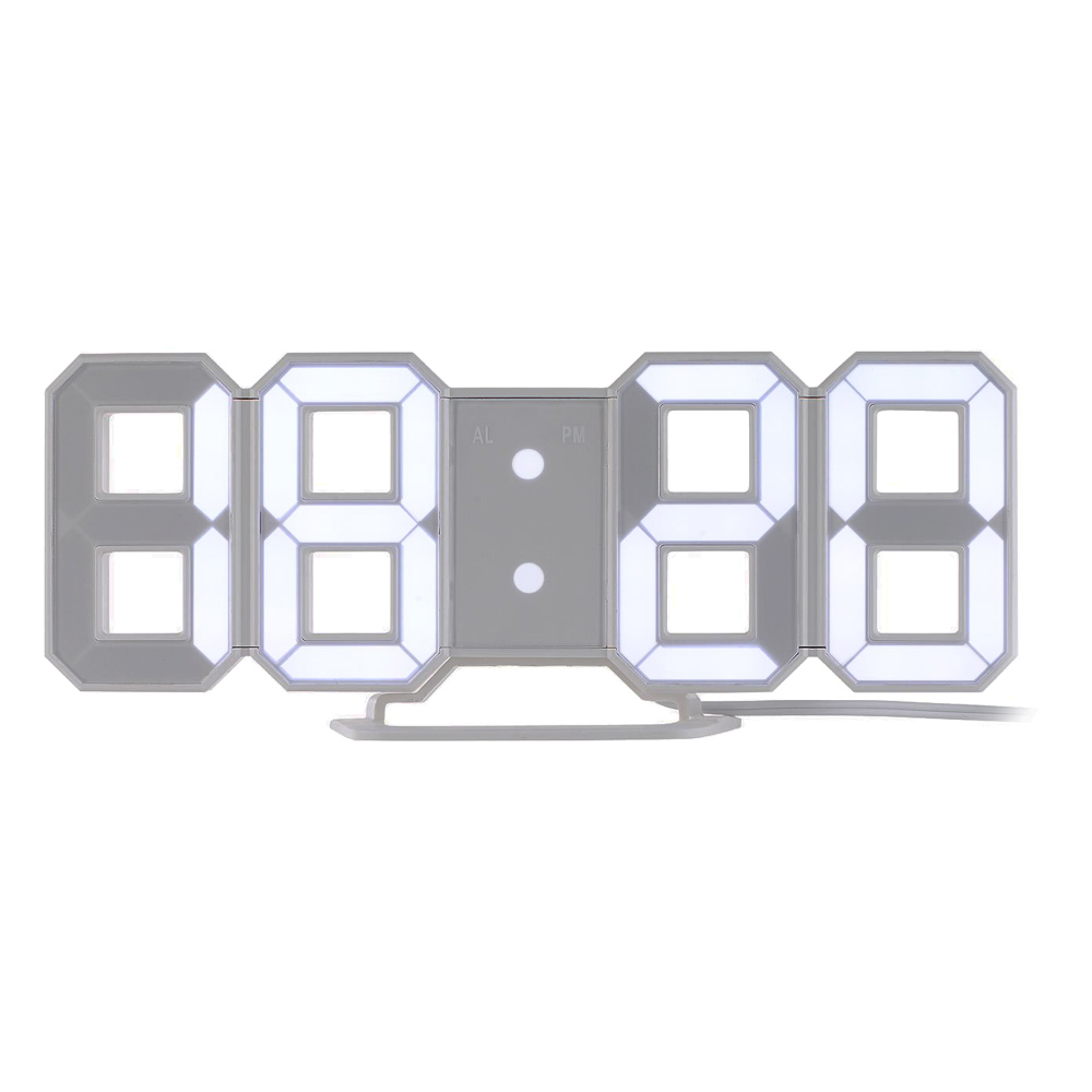 3D Digitaluhr mit Wecker - 2in1 LED Wanduhr Tischuhr digital