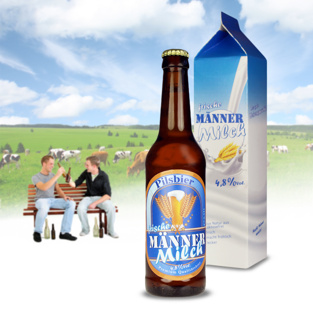 Bierflasche 0,33 l - Männermilch