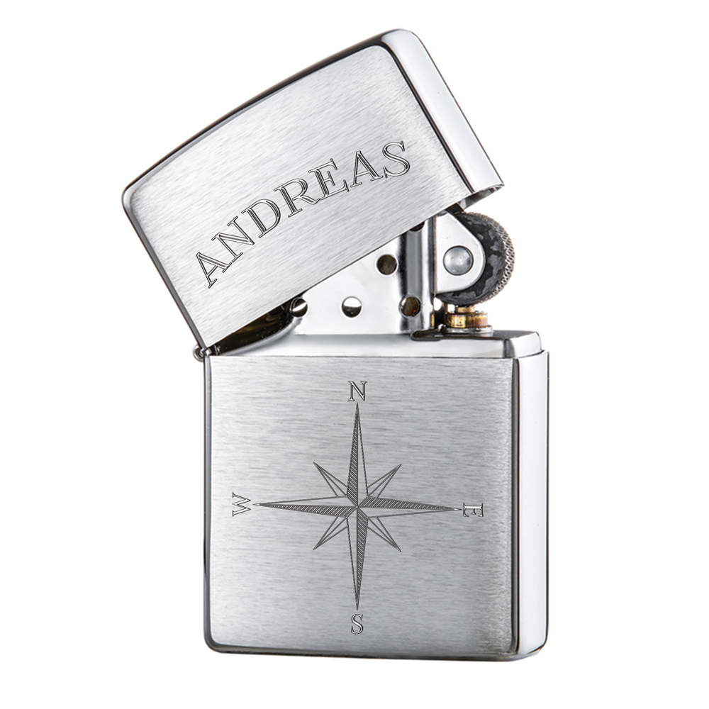 Zippo Feuerzeug mit Gravur - Kompass 3428 - 4