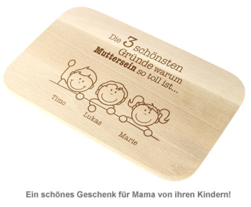 Frühstücksbrettchen - Warum Muttersein so toll ist 1974 - 2