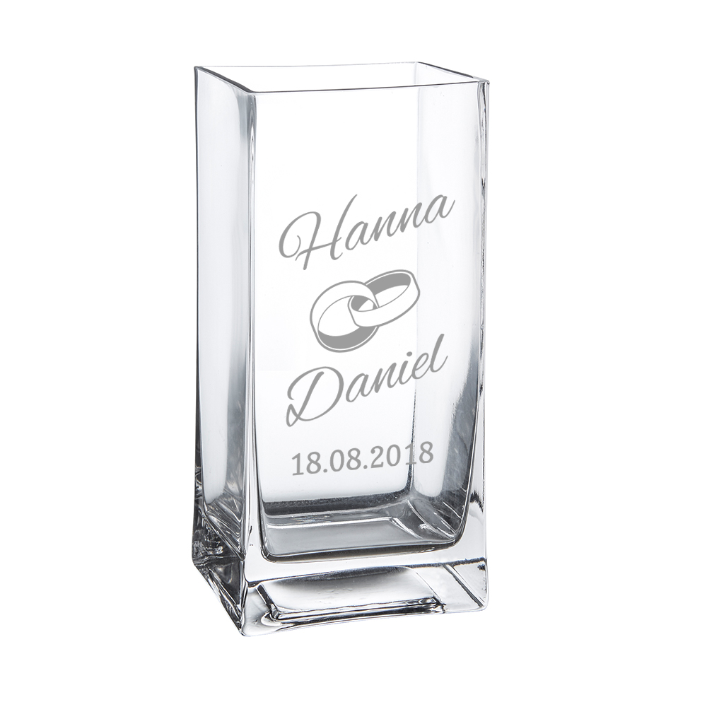 Vase zur Hochzeit - personalisiert