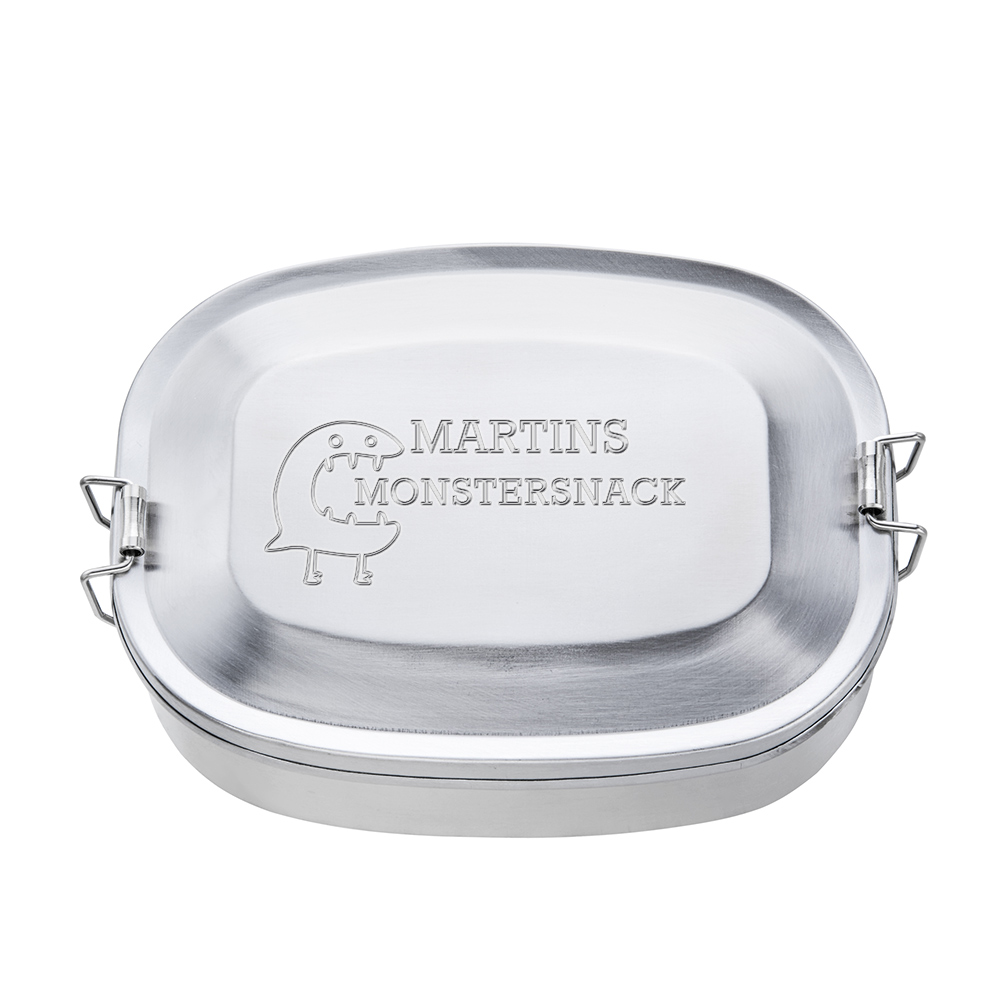 Gravierte Edelstahl Lunchbox für Jungs - rund 2558 - 3